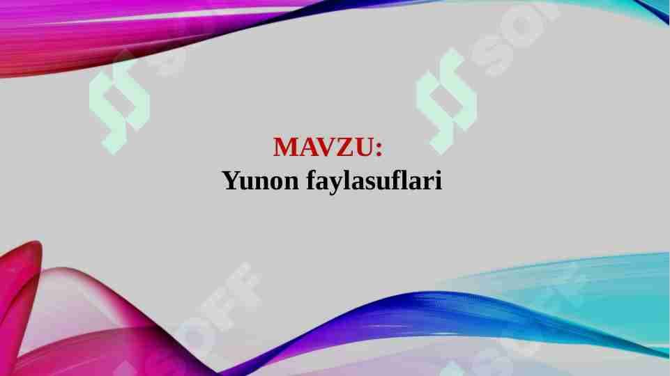 Yunon faylasuflari