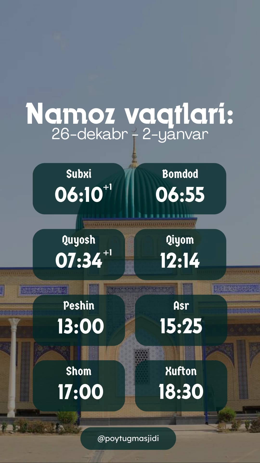 Namoz vaqtlari