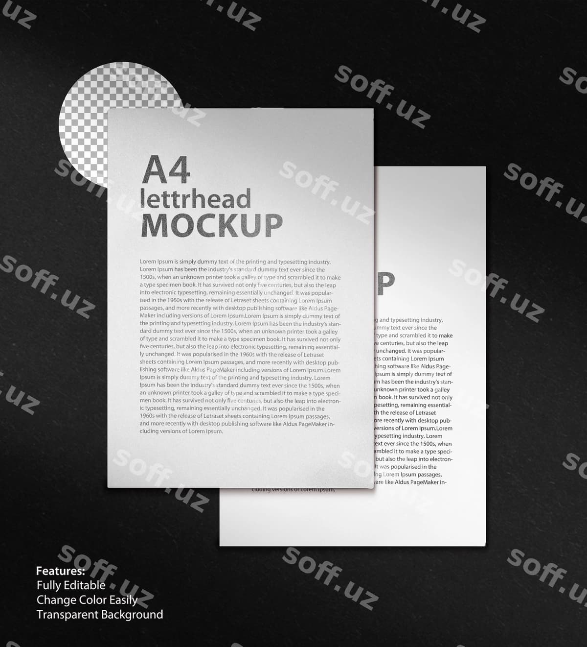 A4 biznes mektup sarlavhasi namunasi | A4 business letterhead mockup