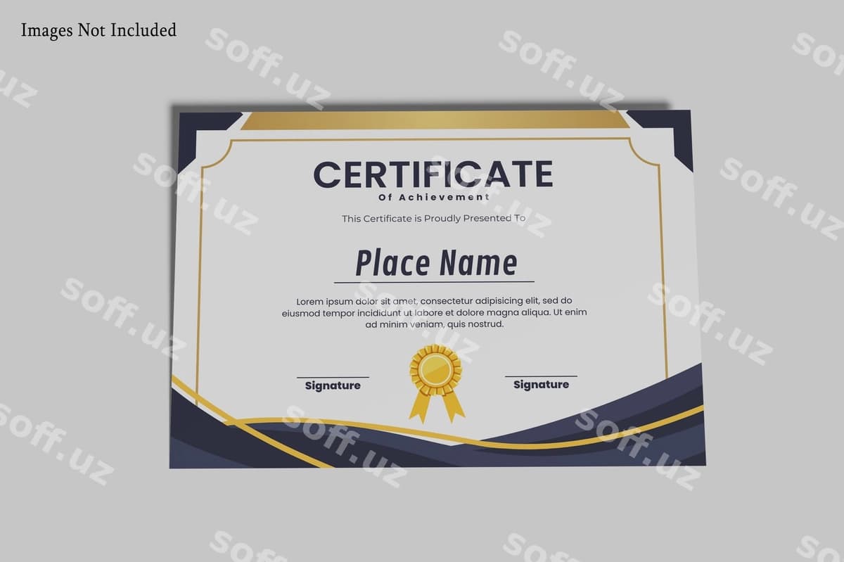 A4 sertifikat mockup | A4 certificate mockup
