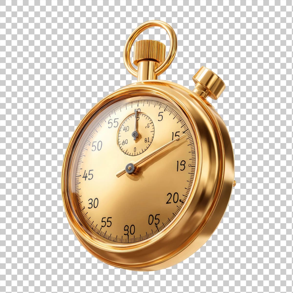 Ko'rinadigan vaqt ko'rsatkichi shaffof, batafsil oltin cho'ntak soati | Detailed golden pocket watch with visible time display transparent