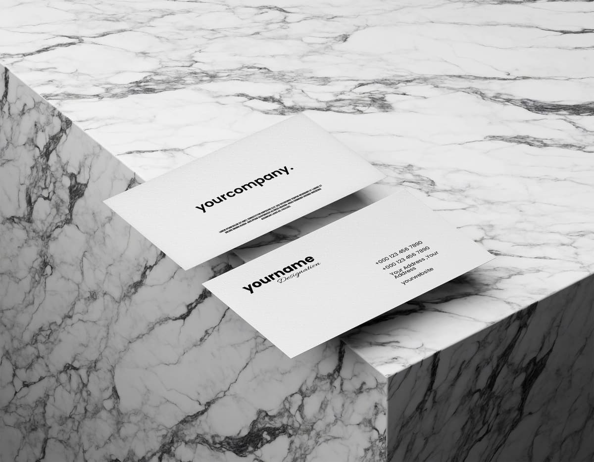 Zamonaviy biznes karta maketi | Modern business card mockup