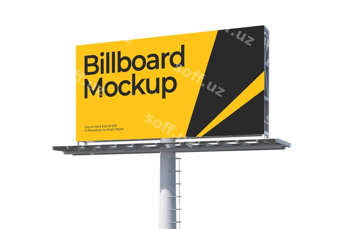 Reklama billboard namunasi | Advertising billboard mockup