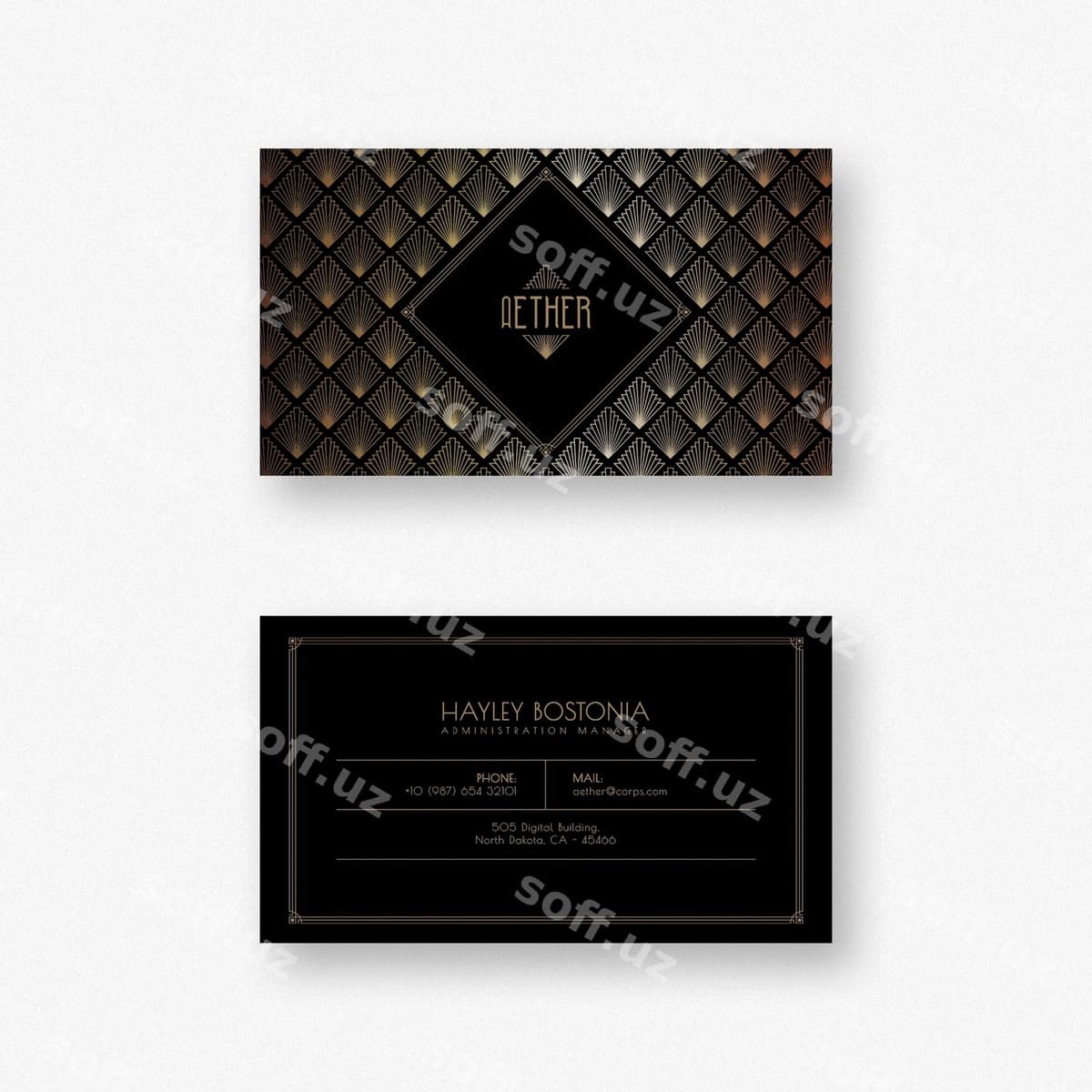 Art deco vizitkasi | Art deco business card