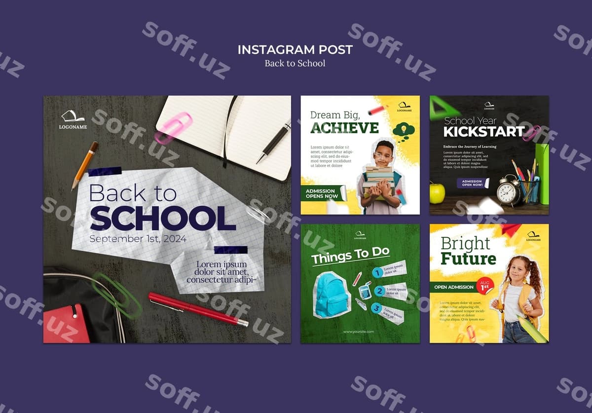 Maxsus maktab ceremoniyasi shabloni | Back school ceremony template