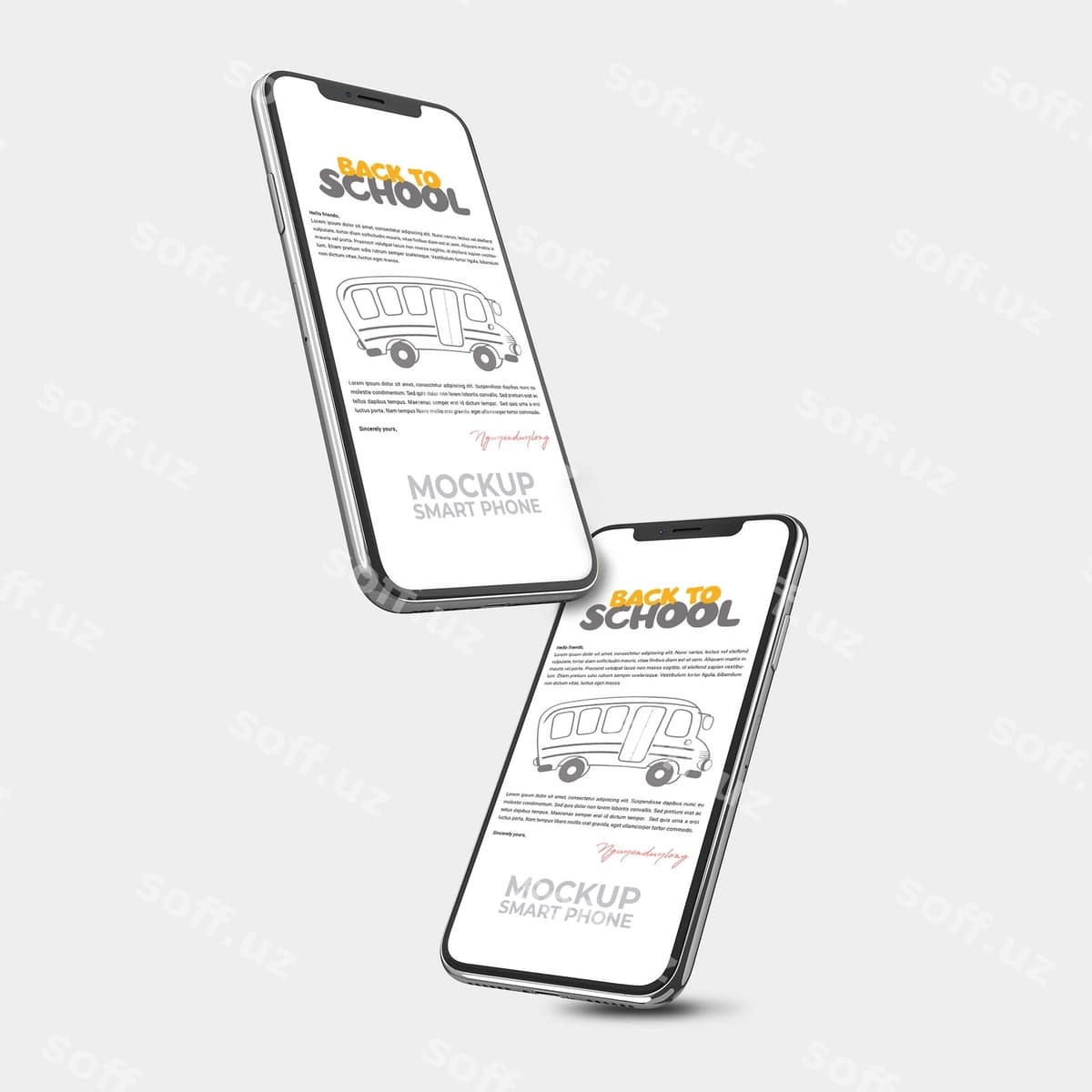 Orqa maktab modeli ikki smartfon | Back school model two smartphones