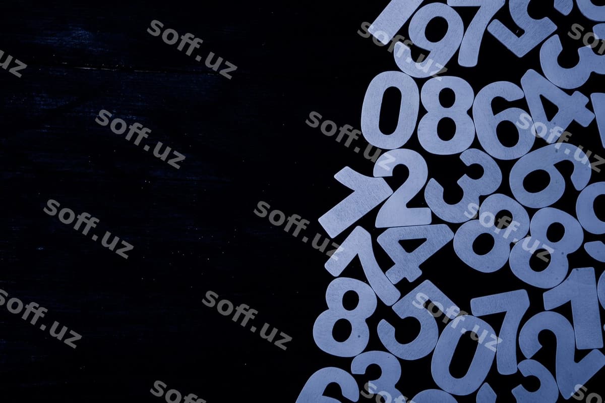 Orqa fonda nolddan to'qqizgacha sonlar | Background numbers from zero nine