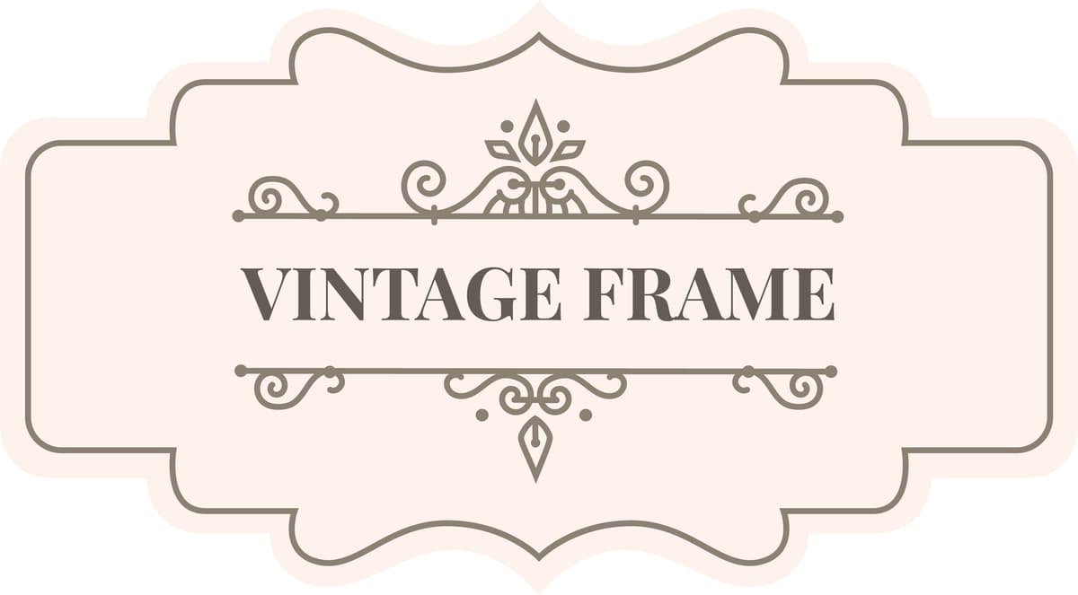 Murakkab retro yaratuvchi oqlangan bezakli vintage ramka | Vintage frame with elegant ornaments creating sophisticated retro