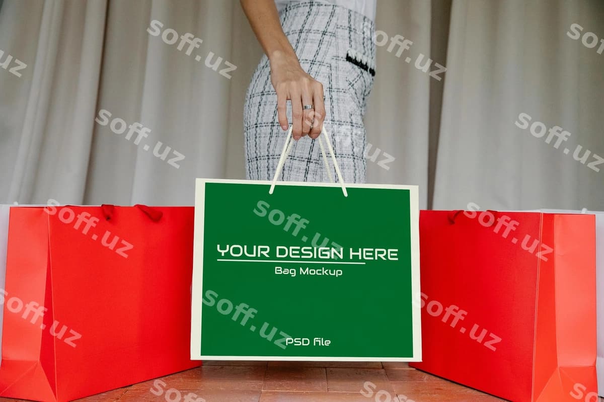Sumka mockup dizayn shabloni | Bag mockup design template