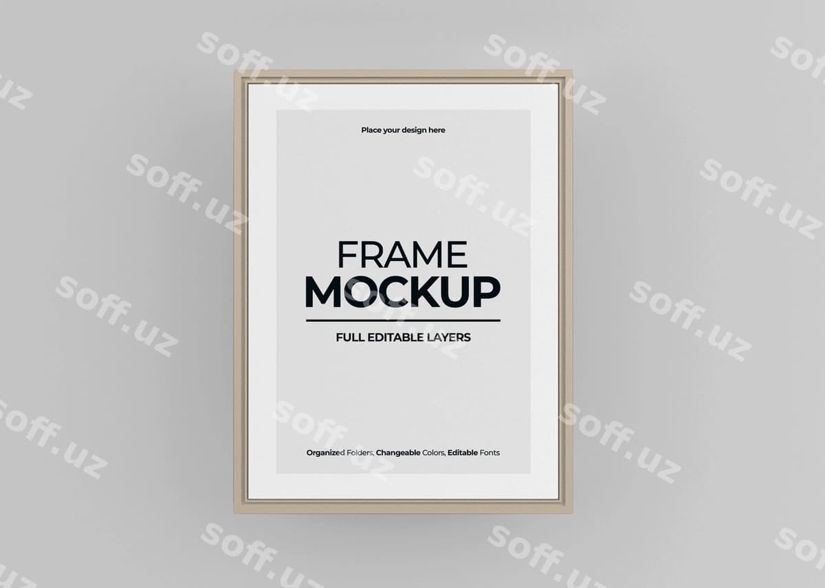 Chiroyli fotoplakat ramkasi maketi | Beautiful photo poster frame mockup