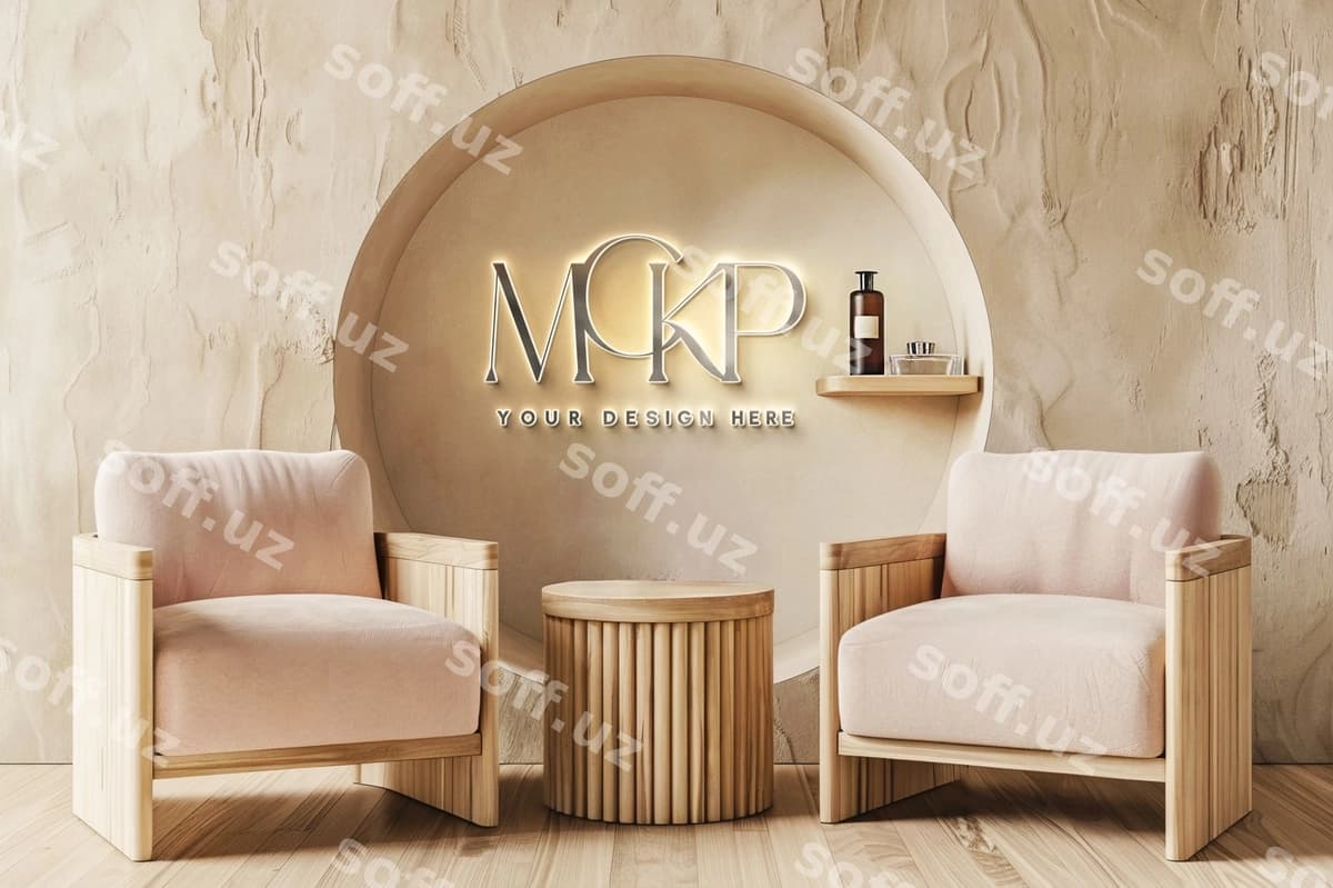 Kosmetik klinikasi xonasi mockup | Beauty clinic room mockup