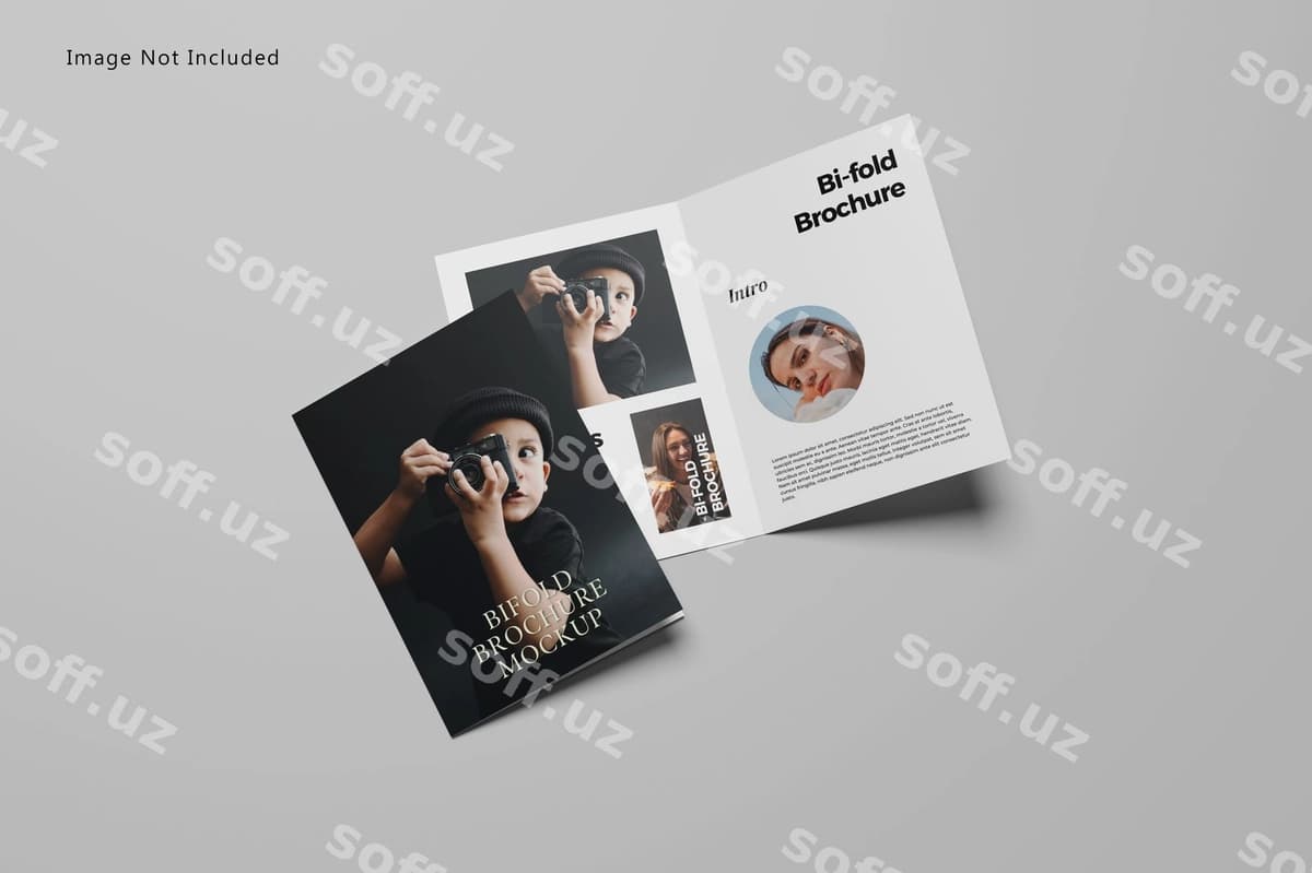 Ikki varaqli broshyur namunasi | Bifold brochure mockup