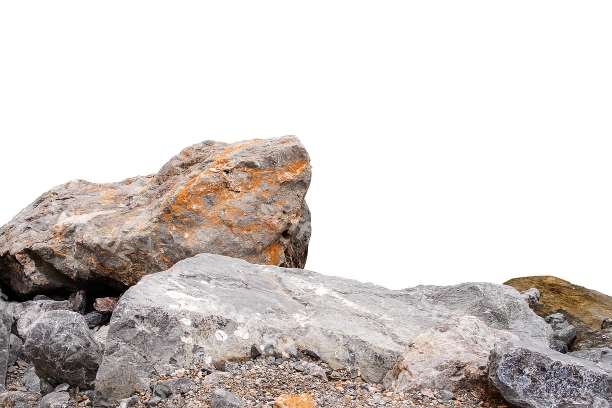 Katta tosh izolyatsiya qilingan oq | Big rock isolated white