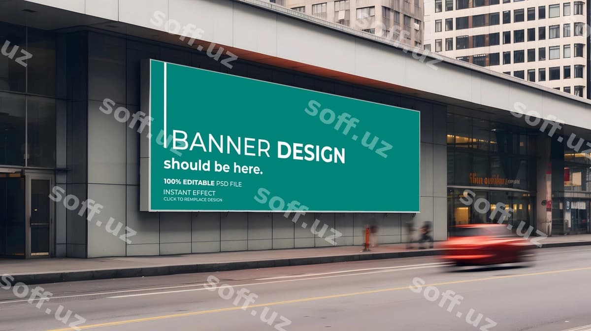 Tashqi billboard namunasi | Billboard mockup outdoor