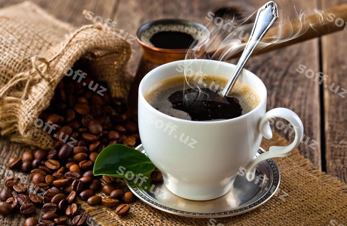 Qora qahva loviyalari eski fon | Black coffee beans old background