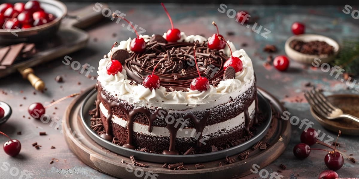 Qora o'rmon torti jadvali | Black forest cake table