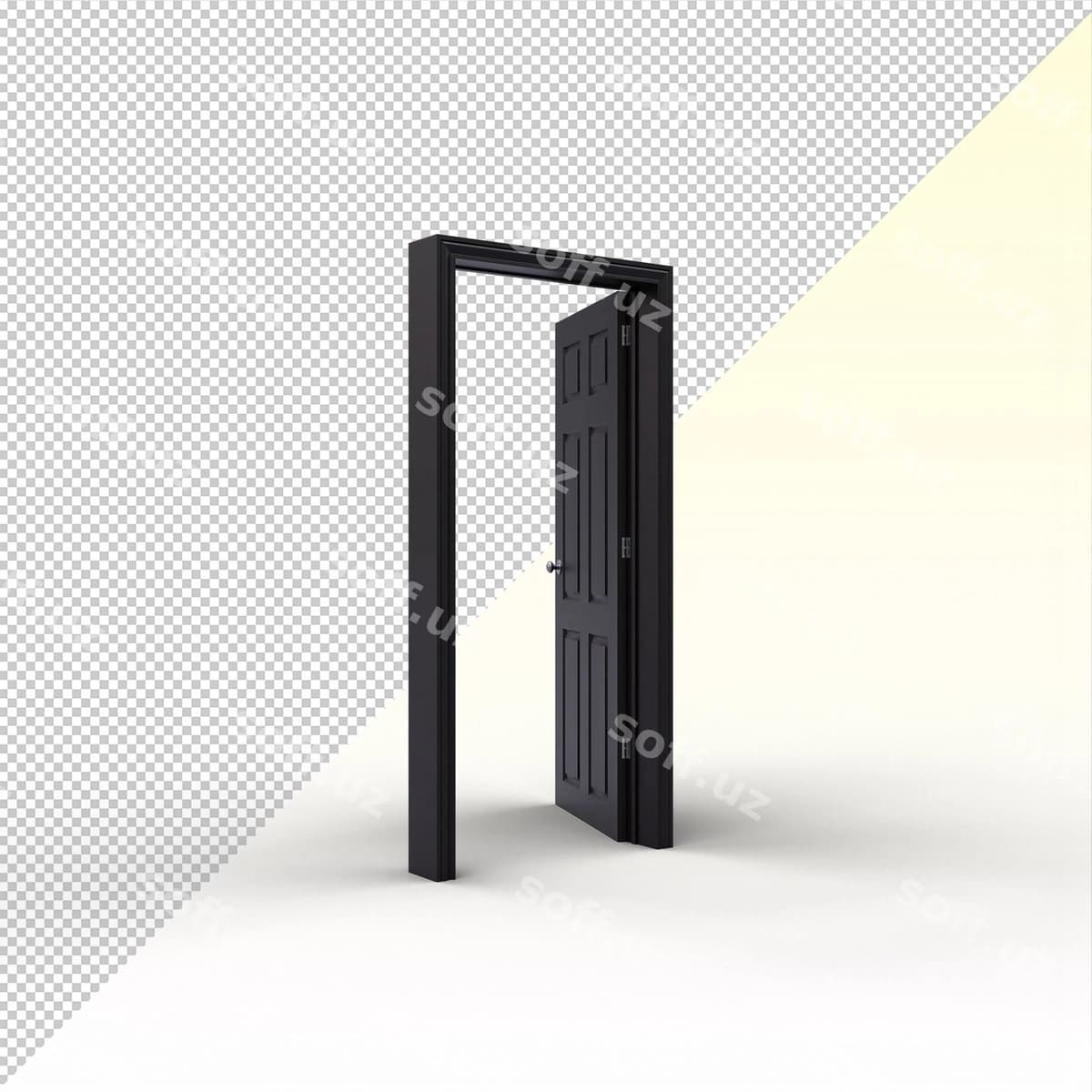 Qora ichki ochiq devor ramasi | Black interior open door frame