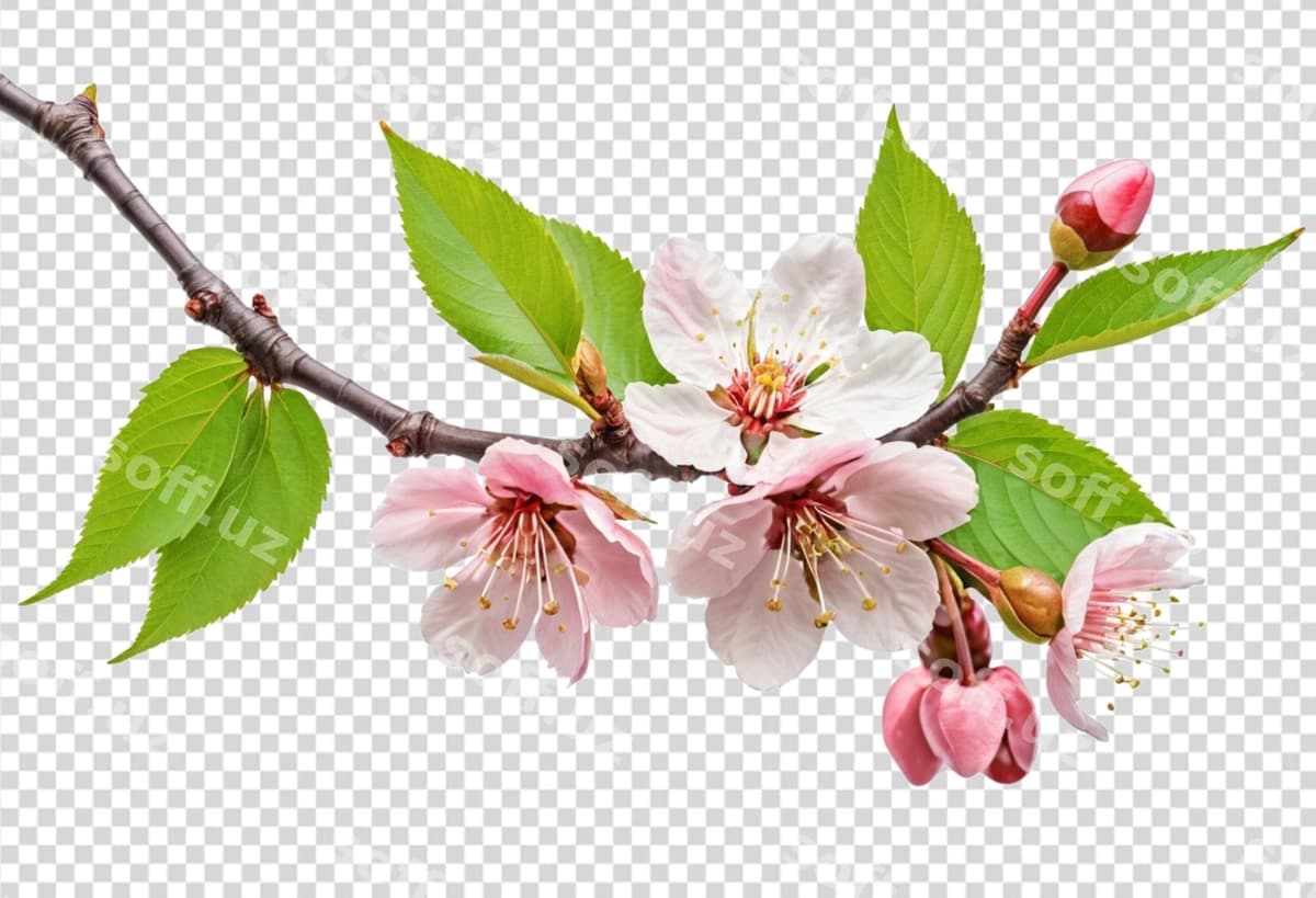 Gullab olcha darchasi | Blossoming cherry branch