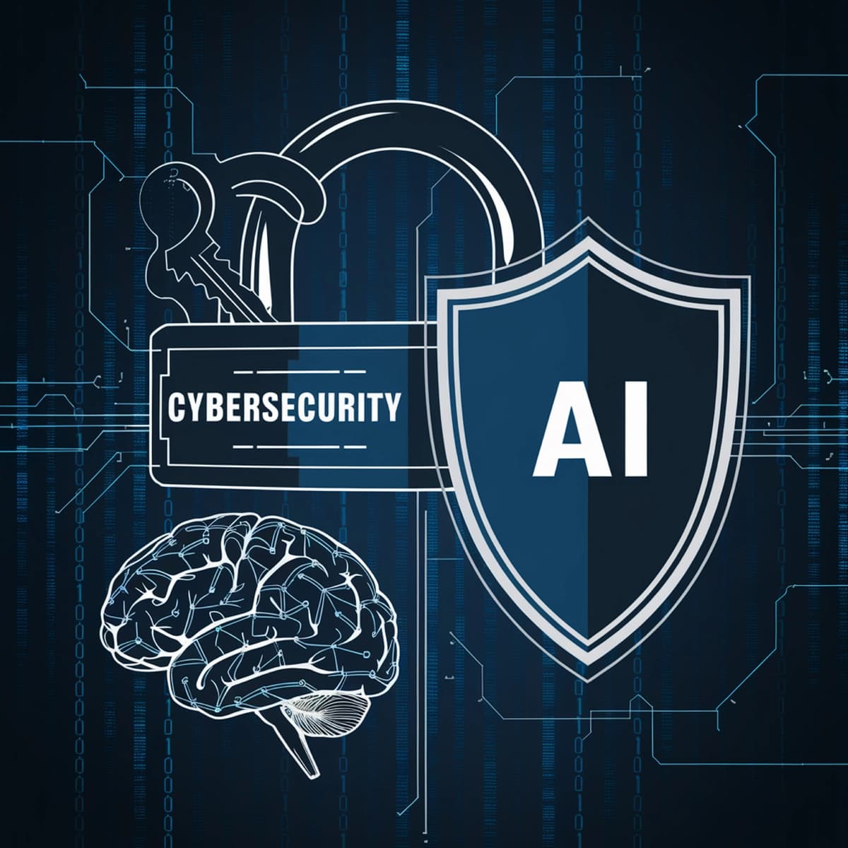 Kiber texnologiya yozilgan ko'k qora plakat | Blue black poster that says cyber technology