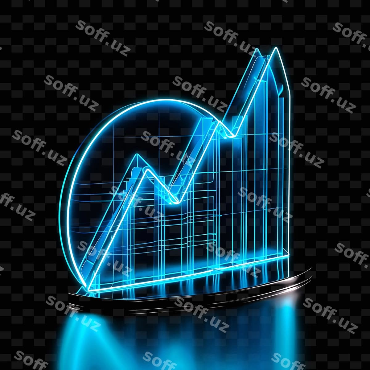Ko'k grafik grafik bilan | Blue graph with graph it