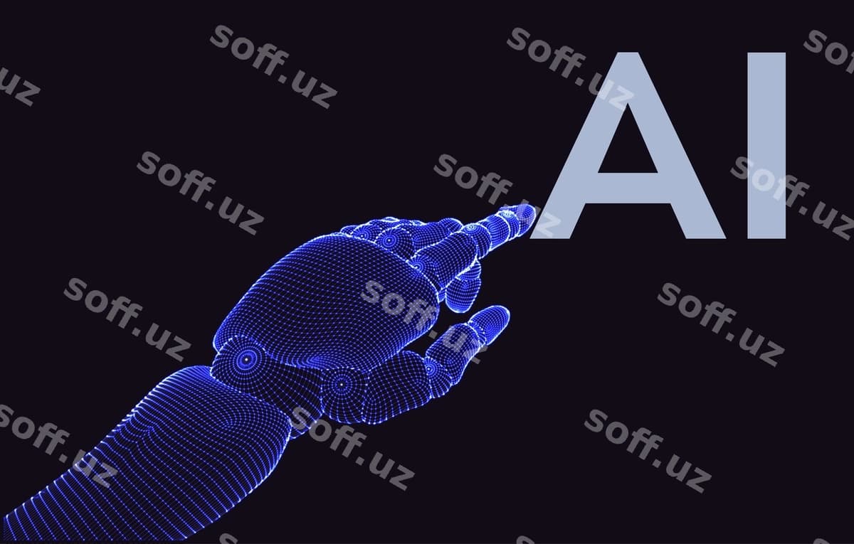 Ko'k robot qo'l harfni ko'rsatuvchi | Blue robot hand pointing letter
