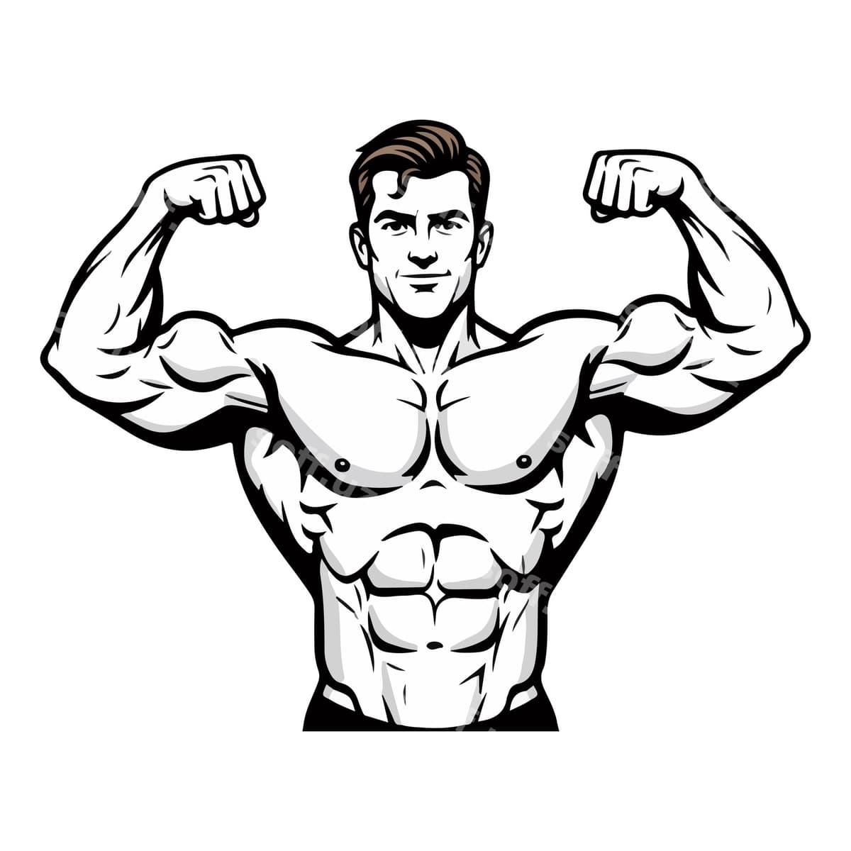 Bodiibilder bisepsini chuqur olayotgan | Bodybuilder flexing his biceps