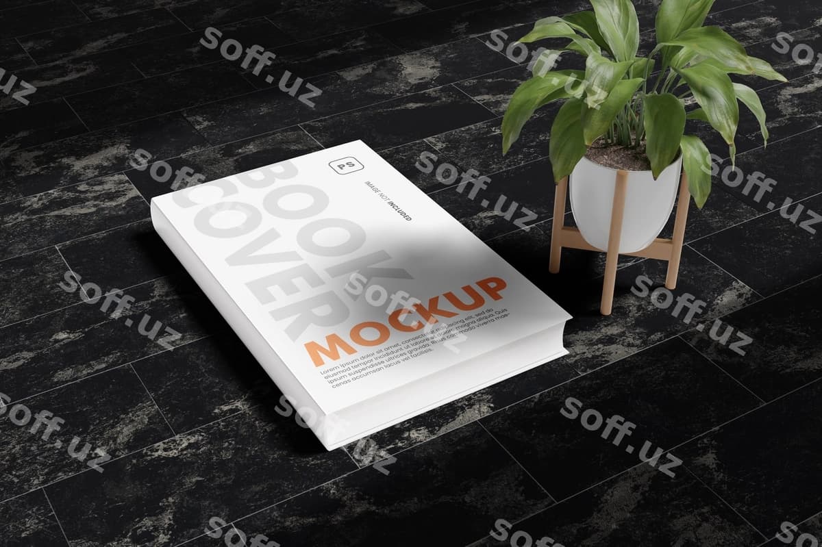 Kitob varaq namunasi psd | Book cover mockup psd