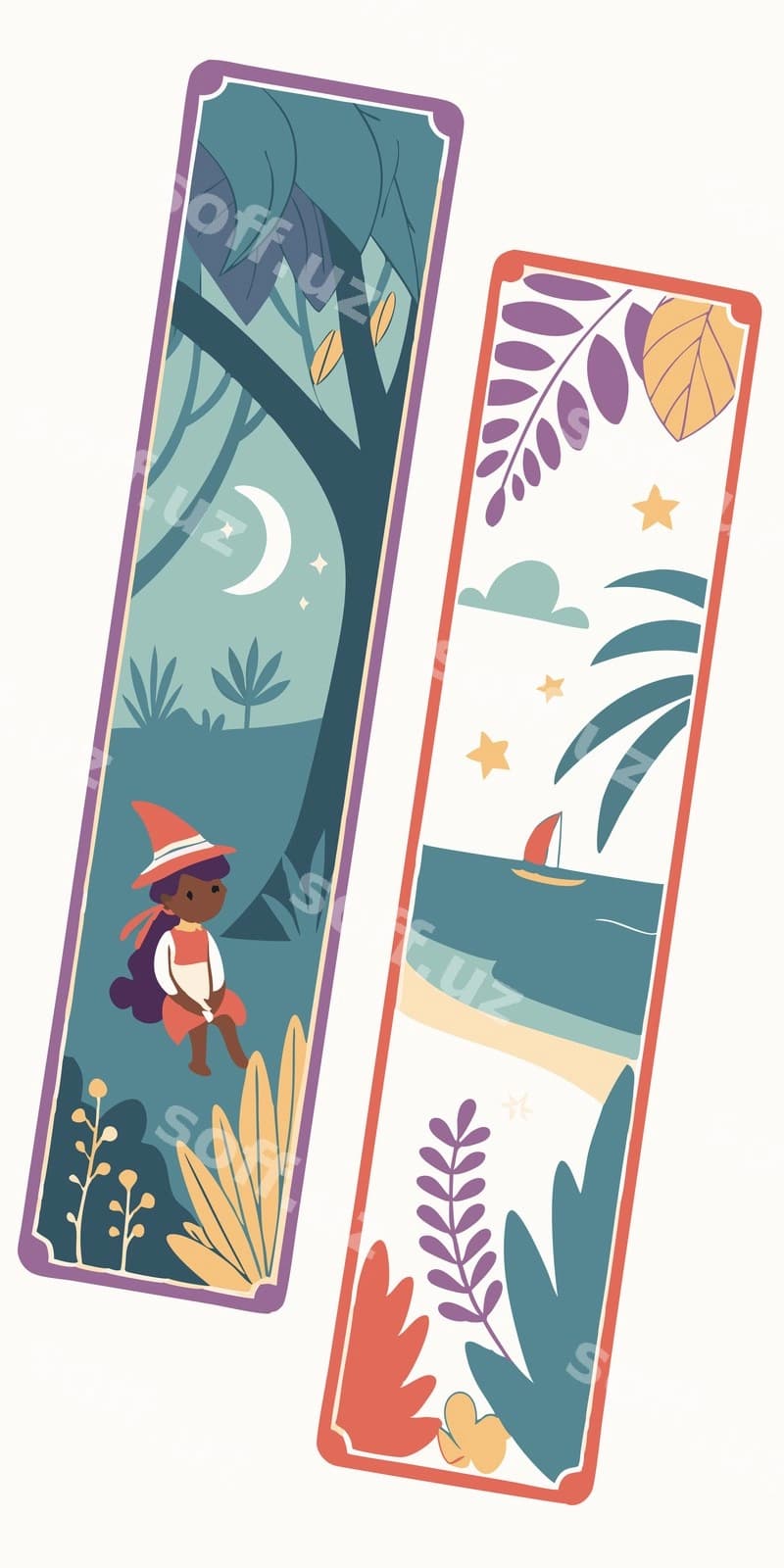 Belgilar chop etish komplekti | Bookmarks print set