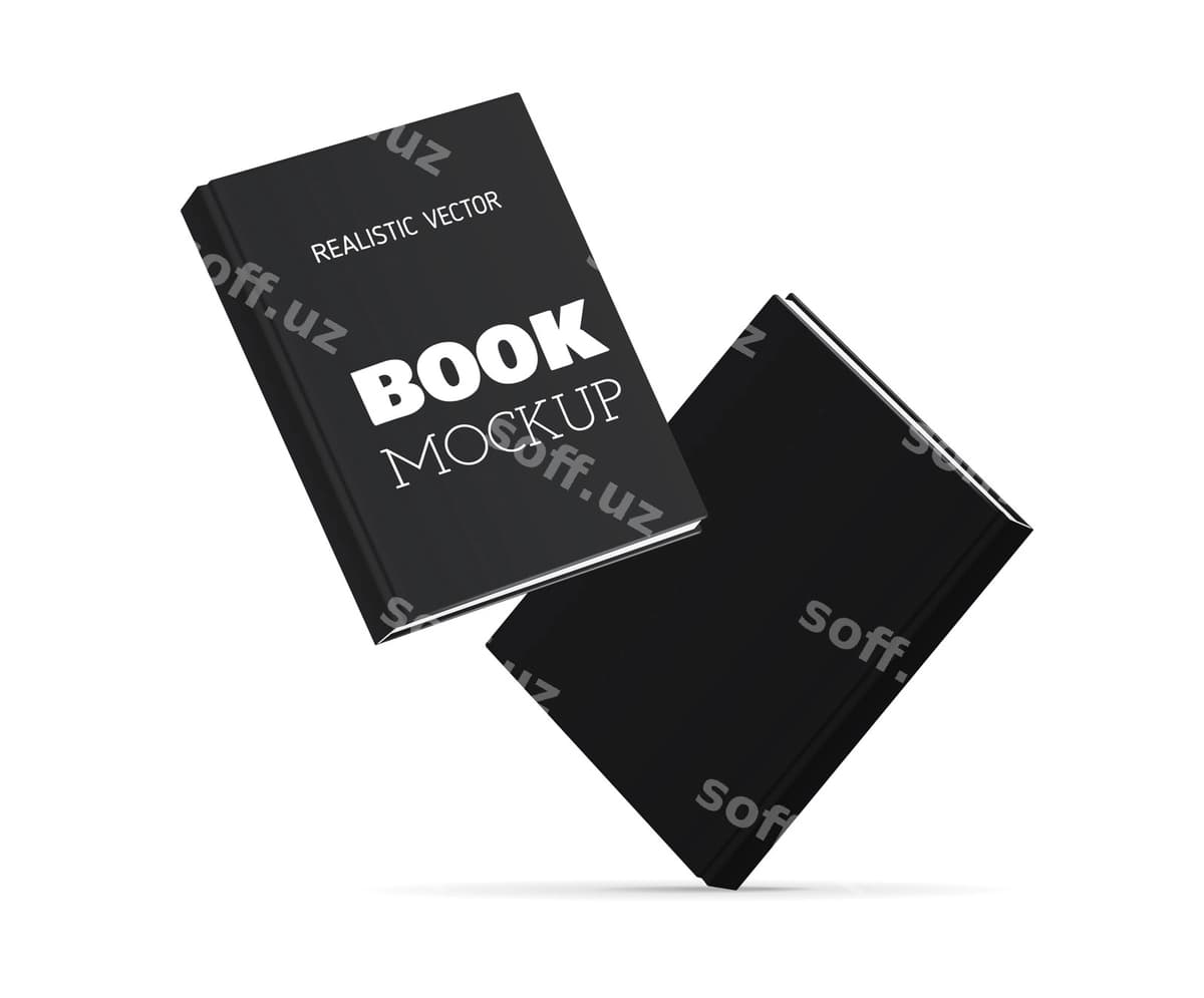Kitoblar mockup realistik uslub | Books mockup realistic style
