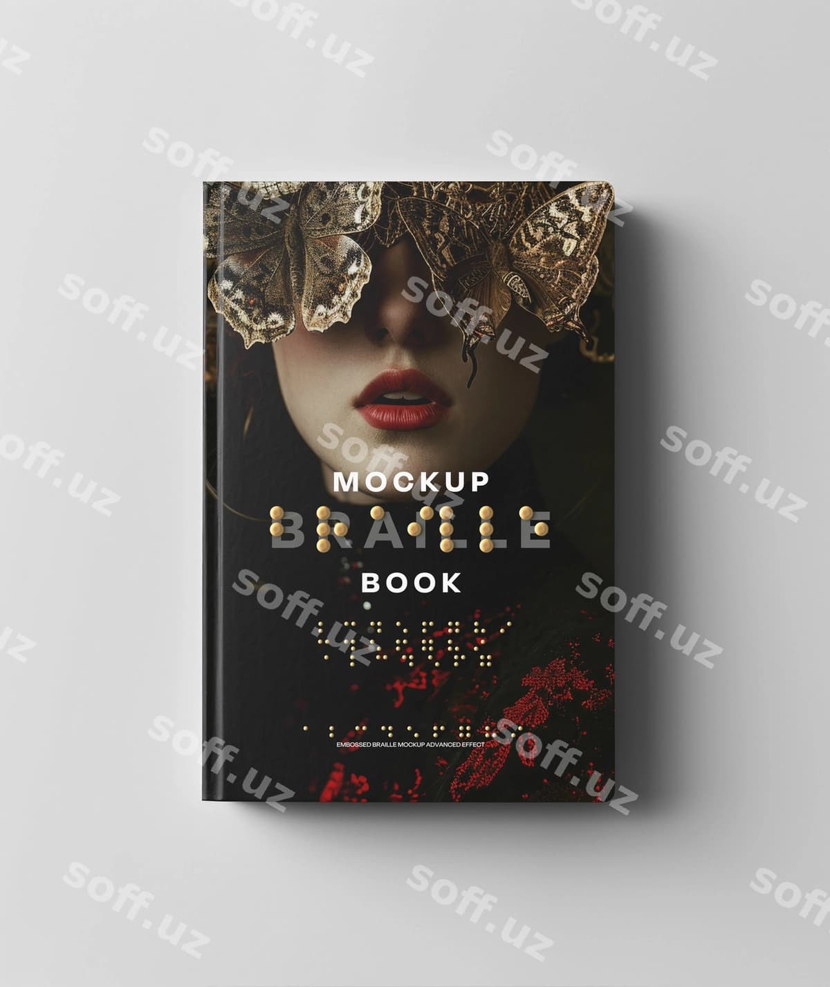 Braille kitob ichki namuna | Braille book indoors mockup