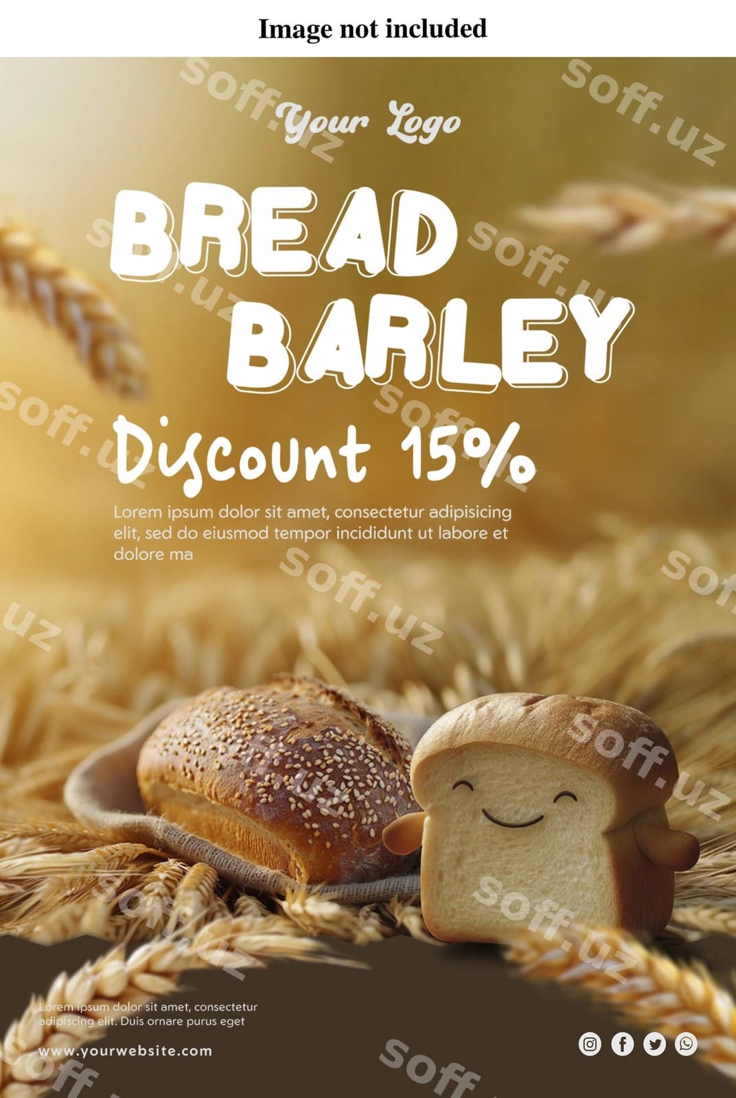 Nonus uy bog'ati chegirma reklama aksiyasi | Bread barley discount bakery promotion