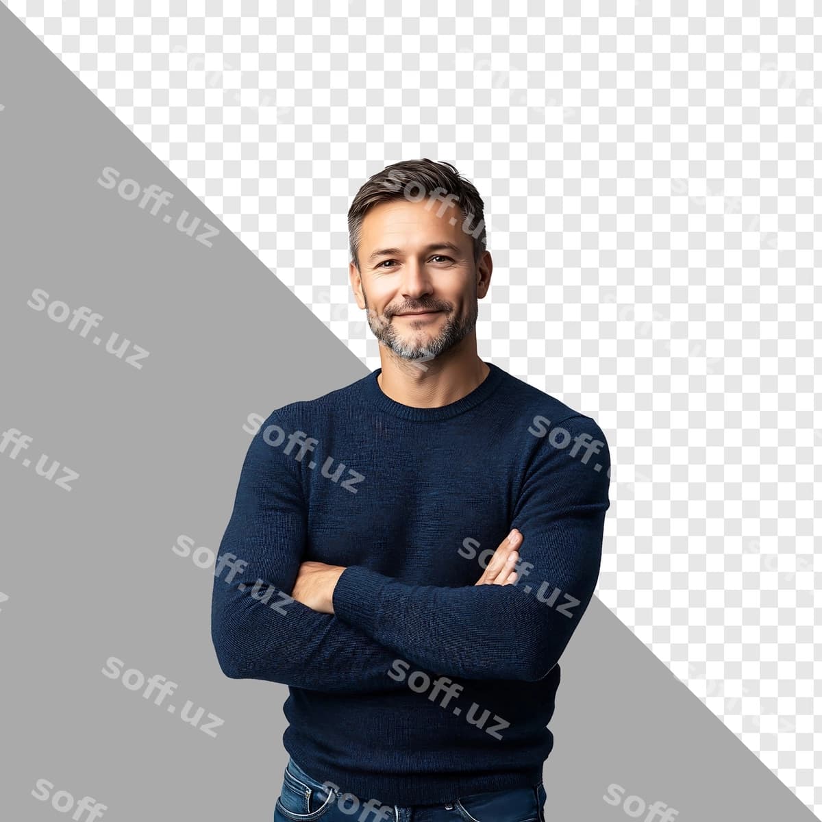 Shaffof fon bilan ishbilarmon | Businessman with transparent background