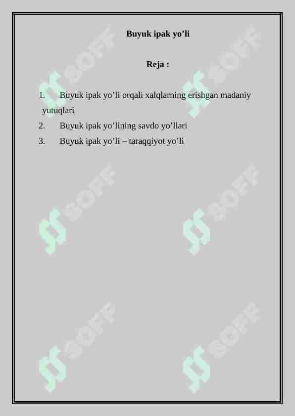 buyuk ipak yo'li