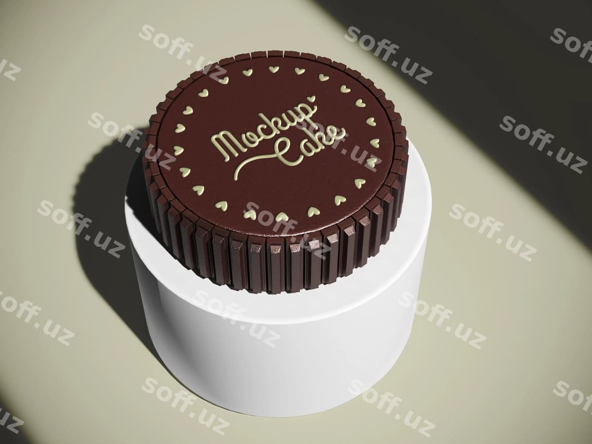 Tort qoplamasining dizayn namunasi | Cake frosting mockup design