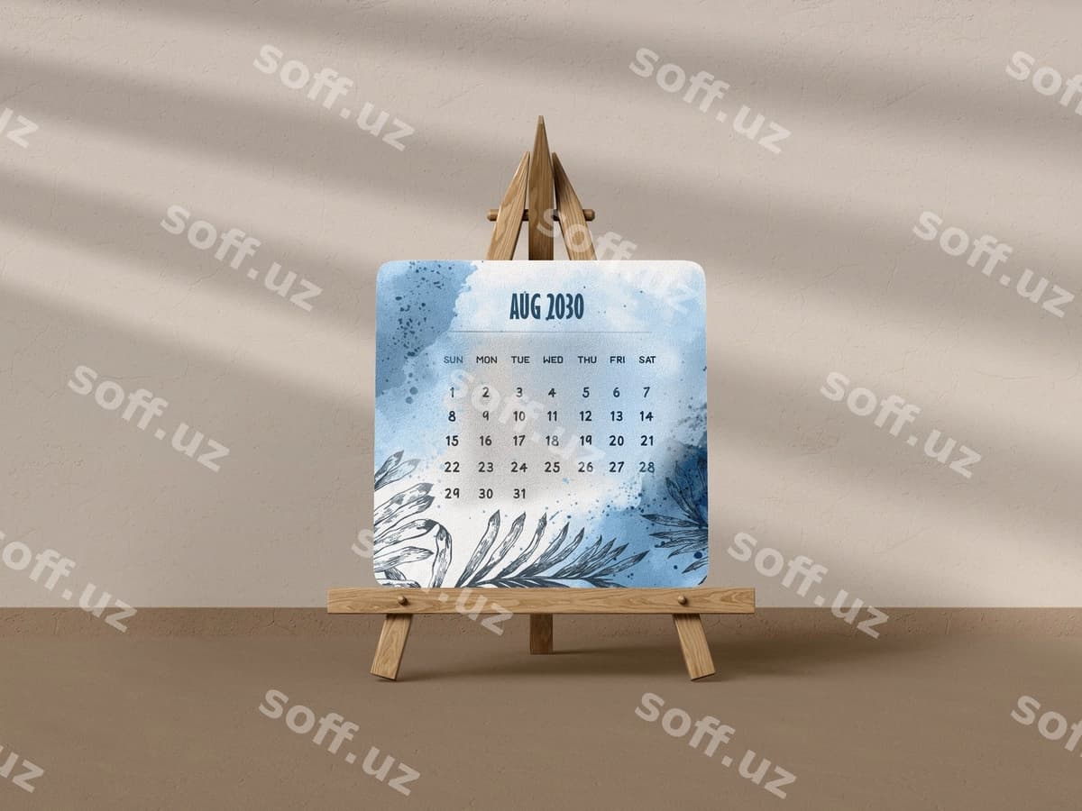 Taqvim 2012 yil bilan | Calendar with year 2012 it