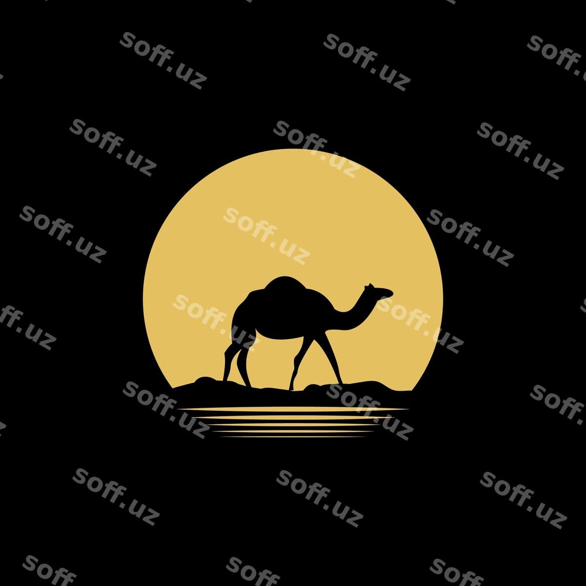 Delem ikon vektor illustratsiyasi | Camel icon vector illustration