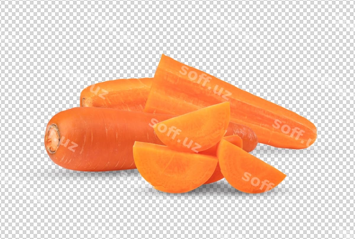 Sabzi ajraltirilgan alpha qatlam | Carrot isolated alpha layer