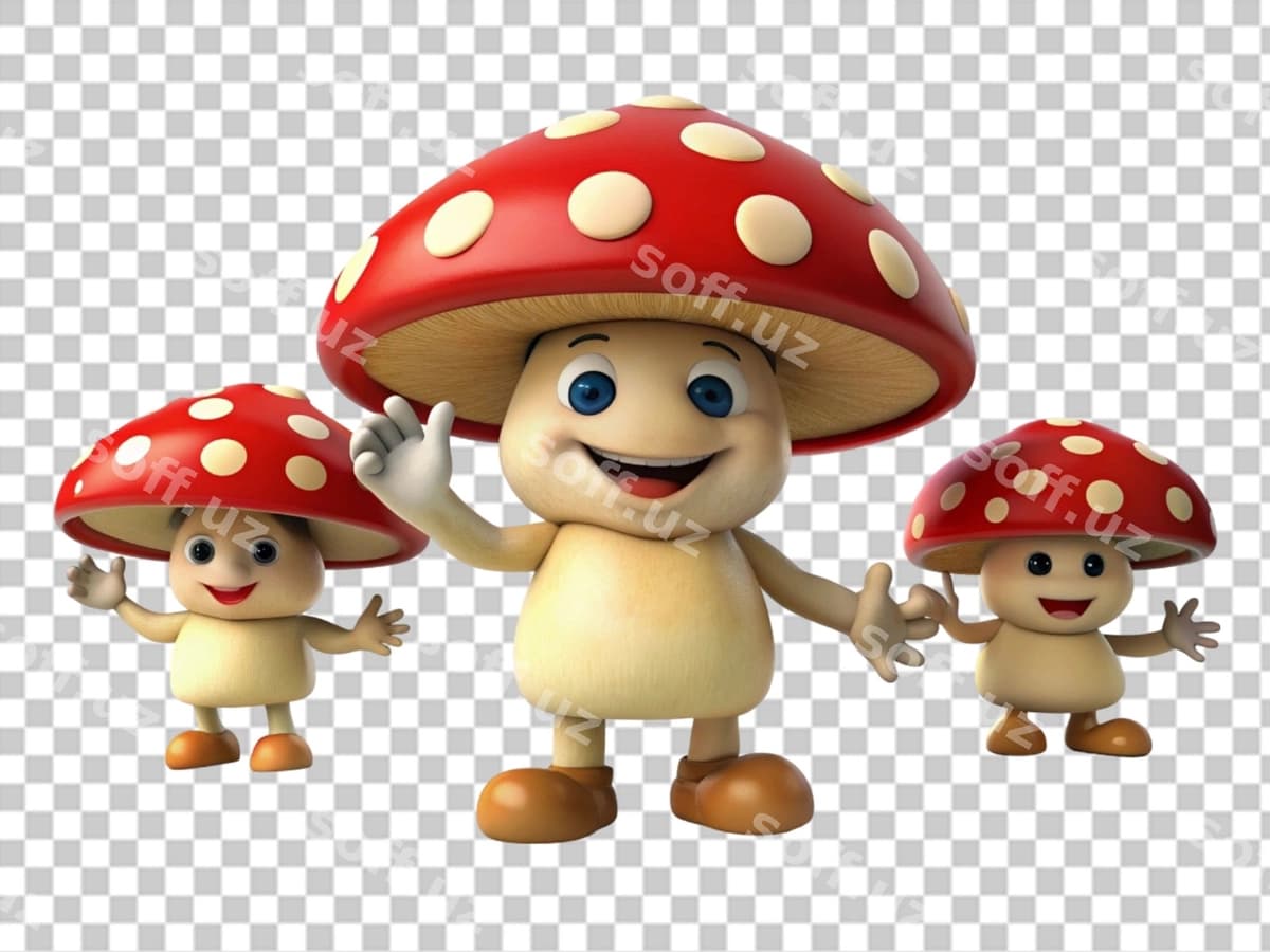 Multfil'm qo'ziq shaxs | Cartoon mushroom character