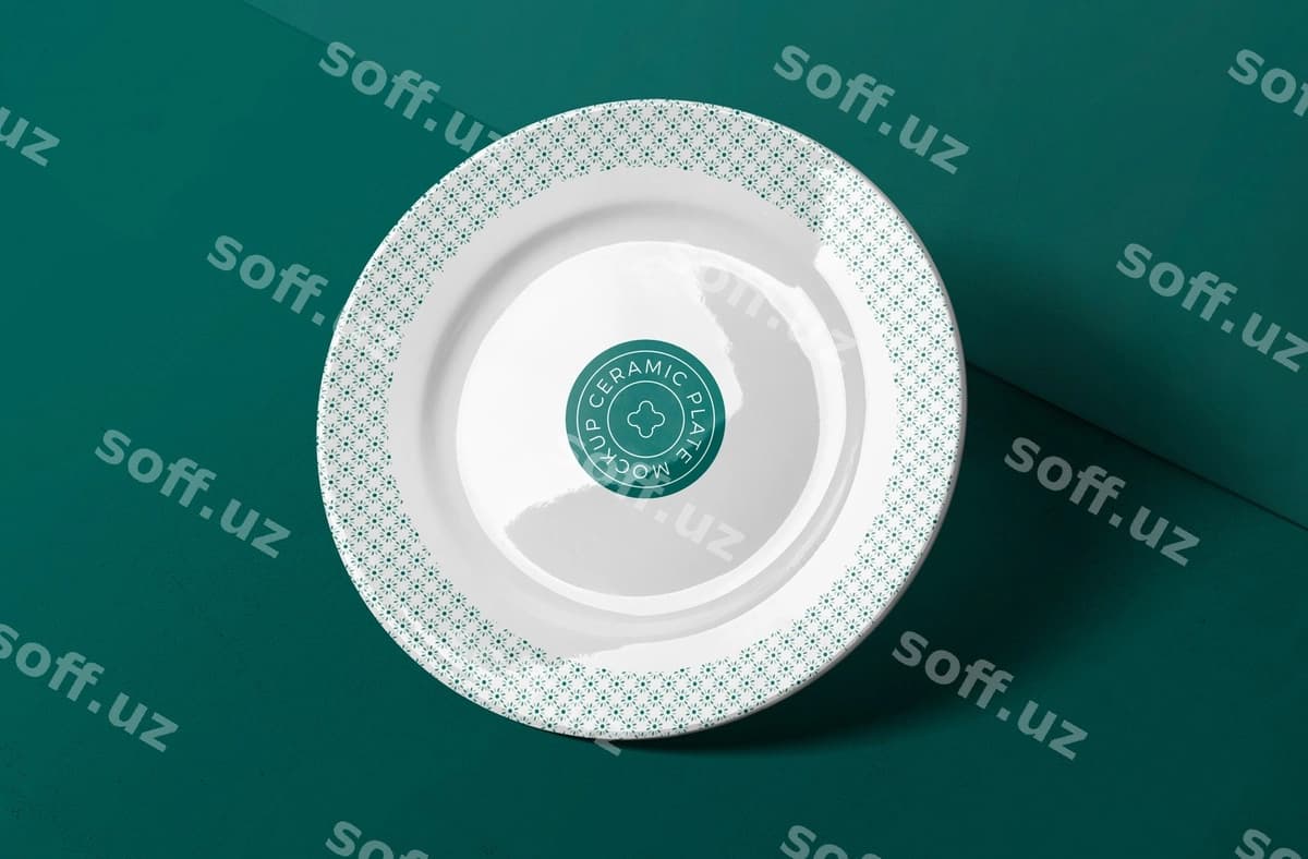 Keramika diska namunasi | Ceramicplatemockup
