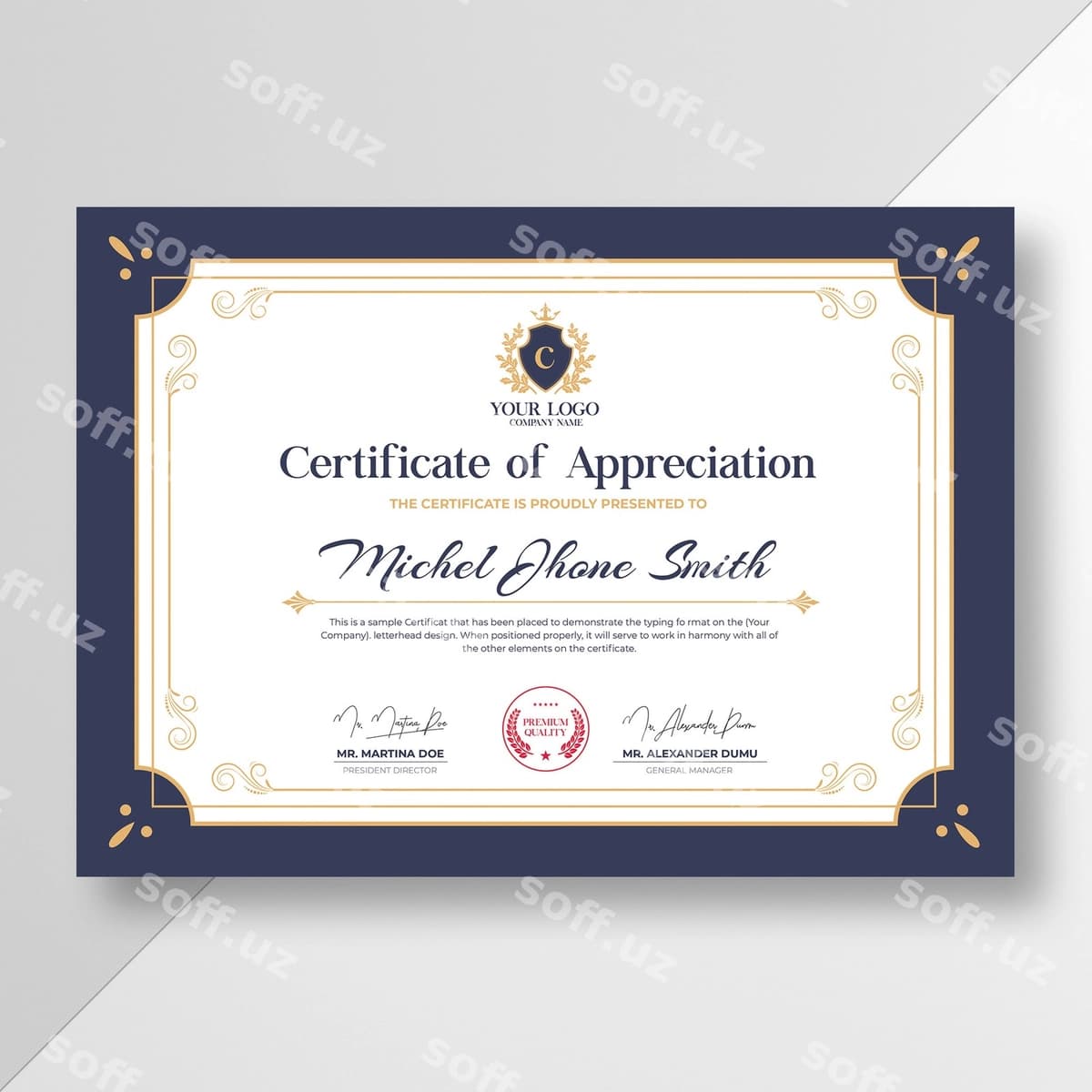 Qadr-qimmat sertifikati | Certificate appreciation