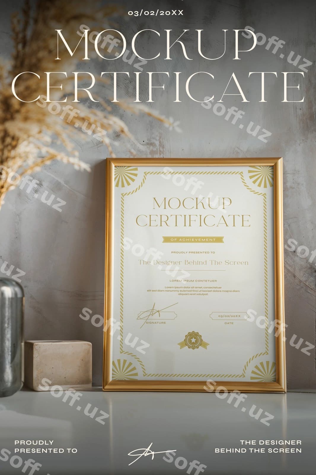 Sertifikat namunasi | Certificate mockup