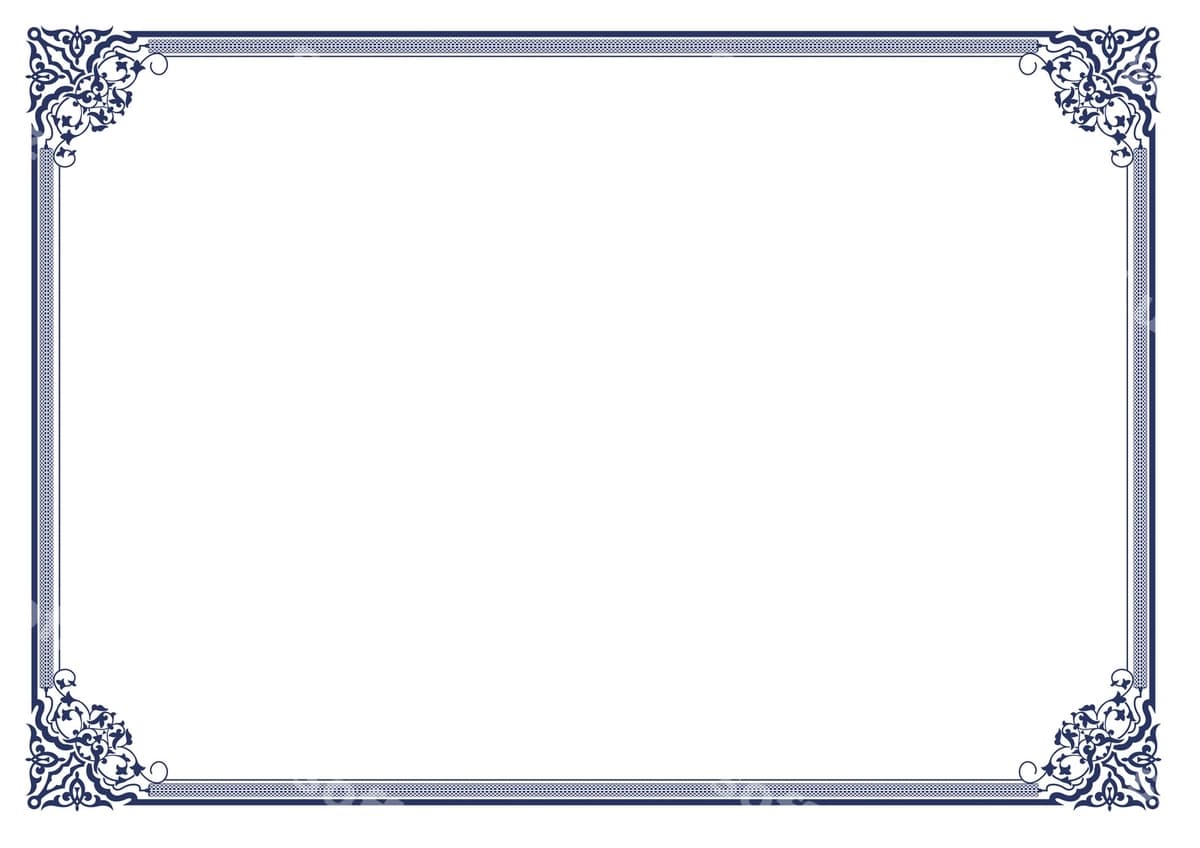 Sertifikat sahifa matn rasm chegara dizayni | Certificate page text photo border design