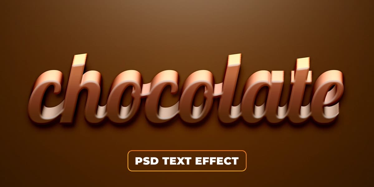 Shokolad bilan tahrirlanadigan matn effektli oziq-ovqat biznesi dizayn shablonlari | Chocolate editable text effect food business design template