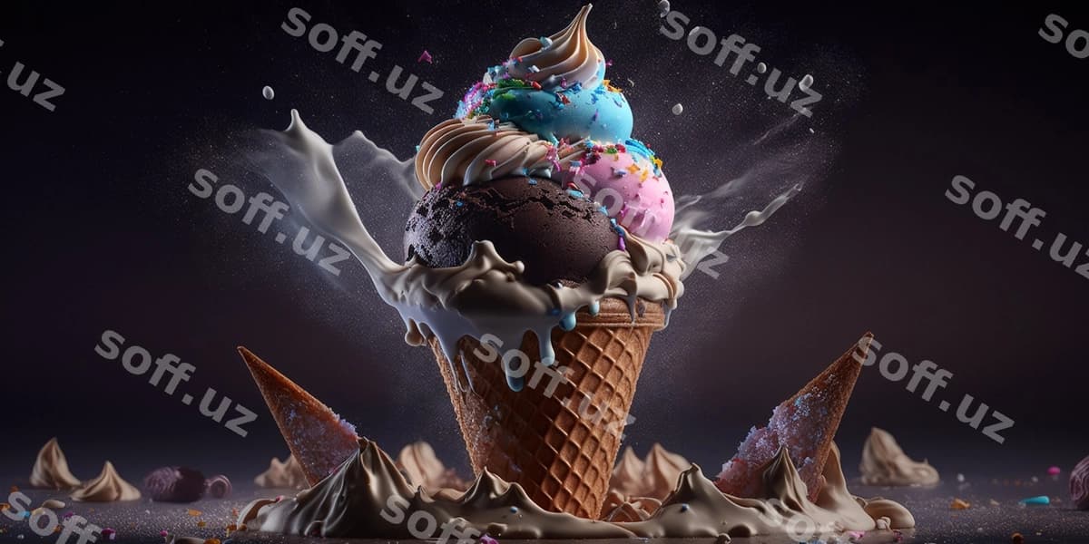 Shokoladli boylik muzqaymoq aylanmasi | Chocolaty decadent ice cream swirl