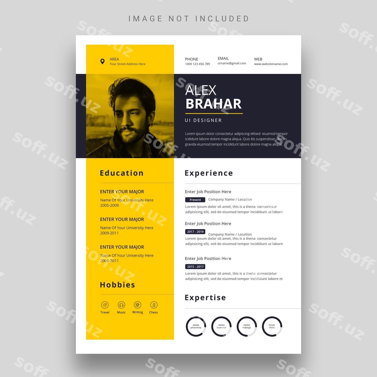 Zamonaviy toza CV shabloni | Clean modern resume cv template