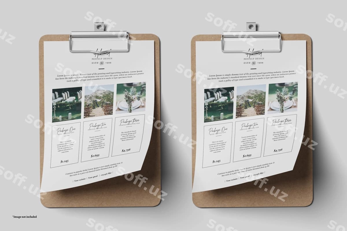 Boshqotirma namunasi | Clipboard mockup