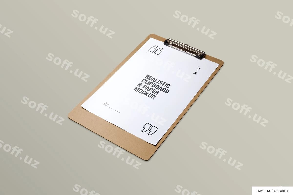 Pultuz qog'oz namunasi | Clipboard paper mockup