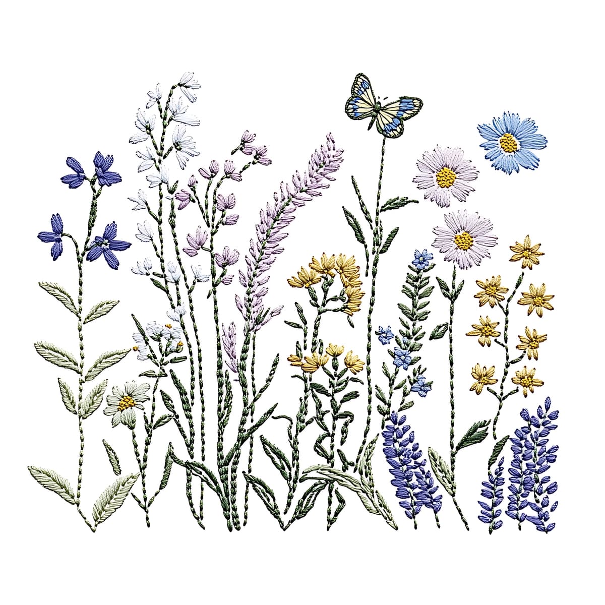 Usti kapalak bilan bir dasta gullarni yoping | Close up bunch flowers with butterfly top