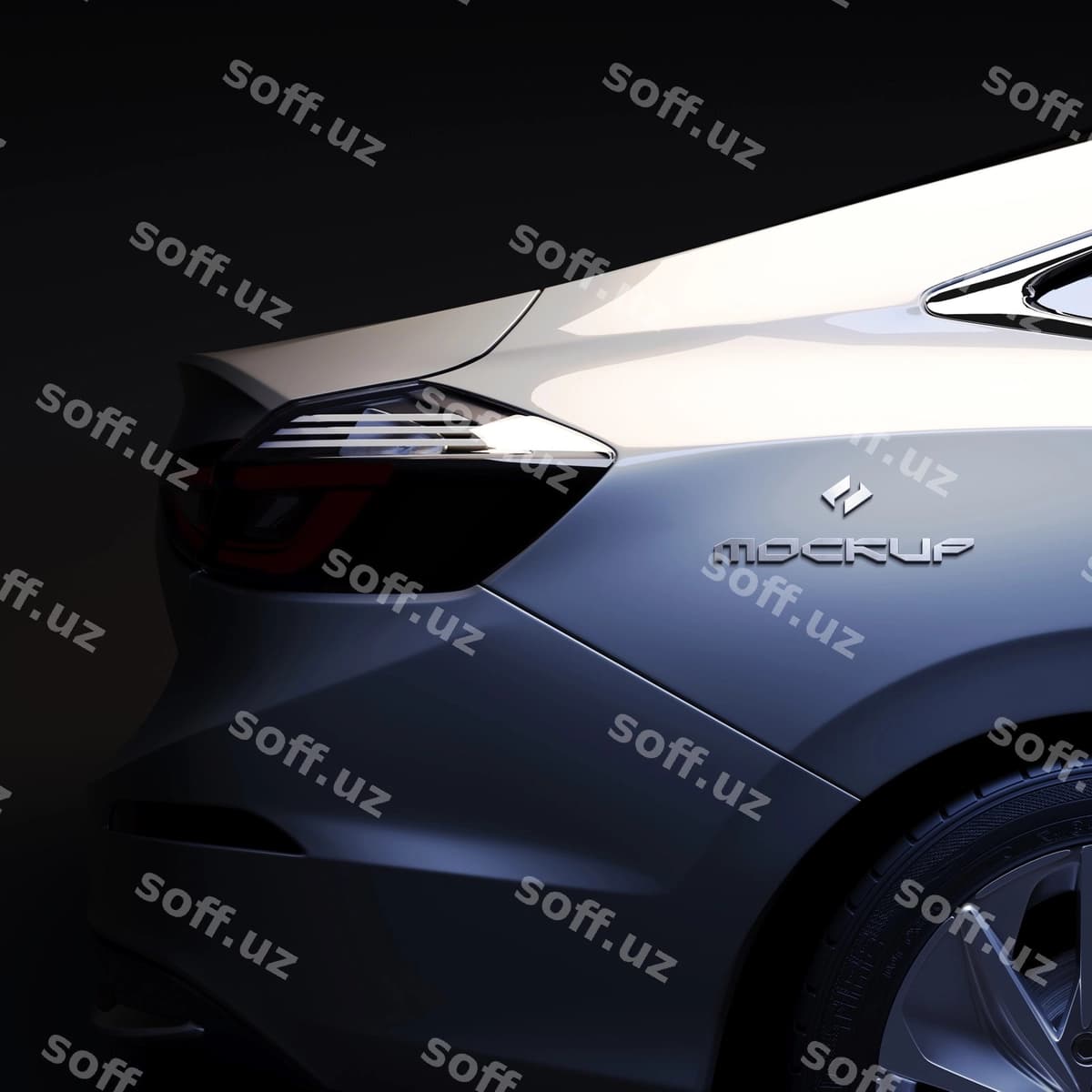 Mashina logotipi mockupini yaqinlashtirish | Close up car logo mockup