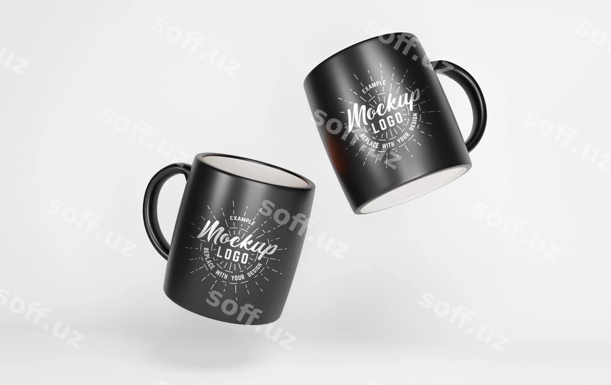 Yaqin rasm choy qozoni ajraltirilgan namunasi | Close up mug mockup isolated